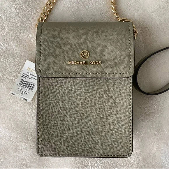 NWT Michael Kors, small olive green crossbody purse - Picture 2 of 9